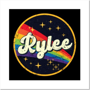 Rylee // Rainbow In Space Vintage Grunge-Style Posters and Art